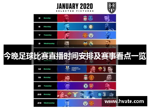 今晚足球比赛直播时间安排及赛事看点一览